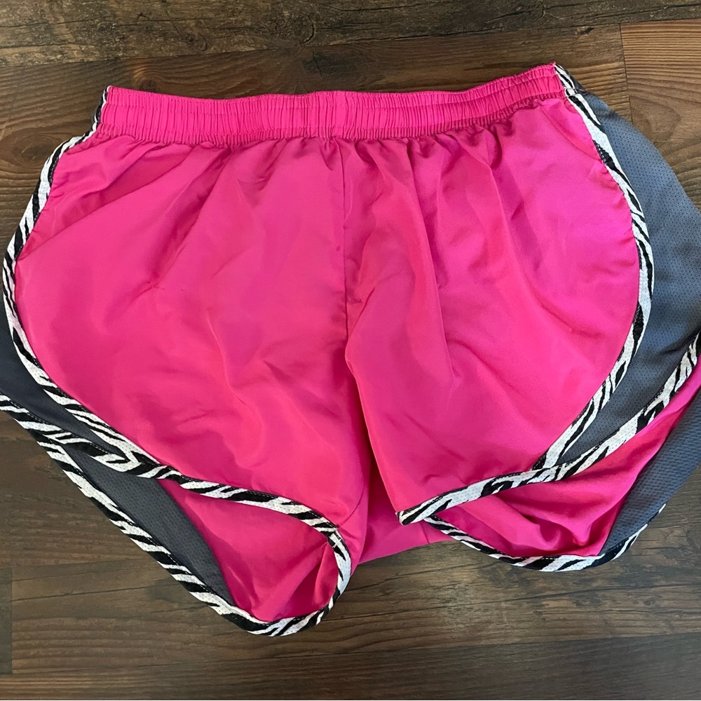 pink with zebra print on the side